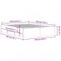 Preview: Bettgestell mit Schubladen Braun Eichen-Optik 135x190 cm