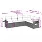Preview: 6-tlg. Garten-Sofagarnitur mit Kissen Schwarz Poly Rattan