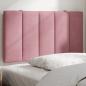 Preview: ARDEBO.de - Kopfteil-Kissen Rosa 80 cm Samt