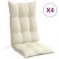 Preview: Hochlehner-Auflagen 4 Stk. Creme Oxford-Gewebe