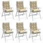Preview: Niedriglehner-Auflagen 6 Stk. Beige Oxford-Gewebe