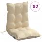 Preview: Niedriglehner-Auflagen 2 Stk. Beige Oxford-Gewebe