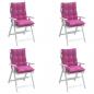 Preview: Niedriglehner-Auflagen 4 Stk. Rosa Oxford-Gewebe