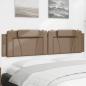 Preview: ARDEBO.de - Kopfteil-Kissen Cappuccino-Braun 200 cm Kunstleder