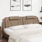 Preview: Kopfteil-Kissen Cappuccino-Braun 200 cm Kunstleder
