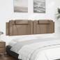 Preview: Kopfteil-Kissen Cappuccino-Braun 200 cm Kunstleder