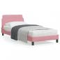 Preview: ARDEBO.de - Bettgestell mit Kopfteil Rosa 90x190 cm Samt