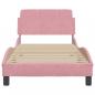 Preview: Bettgestell mit Kopfteil Rosa 90x190 cm Samt