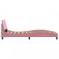 Preview: Bettgestell mit Kopfteil Rosa 90x190 cm Samt
