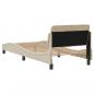 Preview: Bettgestell mit Kopfteil Creme 90x200 cm Stoff