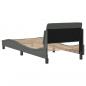 Preview: Bettgestell mit Kopfteil Dunkelgrau 90x200 cm Stoff