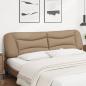 Preview: Kopfteil-Kissen Cappuccino-Braun 200 cm Kunstleder