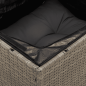 Preview: 4-tlg. Garten-Sofagarnitur mit Kissen Grau Poly Rattan