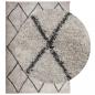 Preview: Teppich Shaggy Hochflor Modern Beige und Anthrazit 160x230 cm