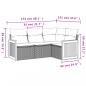 Preview: 4-tlg. Garten-Sofagarnitur mit Kissen Schwarz Poly Rattan