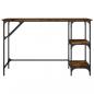 Preview: Schreibtisch Räuchereiche 120x50x75 cm Metall Holzwerkstoff