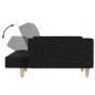 Preview: Schlafsofa 2-Sitzer mit 2 Kissen Schwarz Stoff
