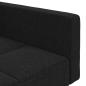Preview: Schlafsofa 2-Sitzer mit 2 Kissen Schwarz Stoff