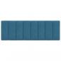 Preview: Kopfteil-Kissen Blau 120 cm Samt