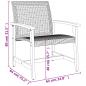 Preview: Gartenstühle 2 Stk. Schwarz Poly Rattan und Akazienholz