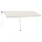 Preview: Markise Automatisch mit LED & Windsensor 500x300 cm Creme