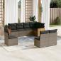 Preview: ARDEBO.de - 8-tlg. Garten-Sofagarnitur mit Kissen Grau Poly Rattan