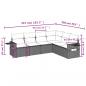 Preview: 6-tlg. Garten-Sofagarnitur mit Kissen Grau Poly Rattan