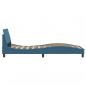 Preview: Bettgestell mit Kopfteil Blau 80x200 cm Samt