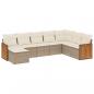 Preview: 8-tlg. Garten-Sofagarnitur mit Kissen Beige Poly Rattan