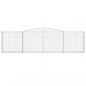 Preview: Gabionen mit Hochbogen 25Stk. 400x30x100/120cm Verzinktes Eisen