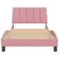 Preview: Bettgestell mit Kopfteil Rosa 100x200 cm Samt