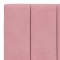 Preview: Bettgestell mit Kopfteil Rosa 100x200 cm Samt