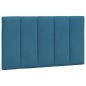Preview: Bettgestell mit Kopfteil Blau 90x200 cm Samt