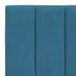 Preview: Bettgestell mit Kopfteil Blau 90x200 cm Samt