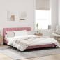 Preview: Bettgestell mit Kopfteil Rosa 160x200 cm Samt