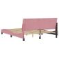 Preview: Bettgestell mit Kopfteil Rosa 160x200 cm Samt