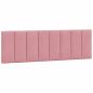 Preview: Bettgestell mit Kopfteil Rosa 160x200 cm Samt