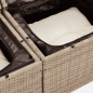 Preview: Patio Sofa Set 3-Sitzer Beige and Cream