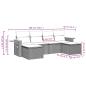 Preview: 6-tlg. Garten-Sofagarnitur mit Kissen Schwarz Poly Rattan