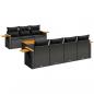 Preview: 8-tlg. Garten-Sofagarnitur mit Kissen Schwarz Poly Rattan