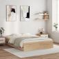 Preview: ARDEBO.de - Bettgestell mit Schubladen Sonoma-Eiche 150x200cm Holzwerkstoff