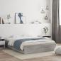 Preview: ARDEBO.de - Bettgestell mit Schubladen Grau Sonoma 150x200 cm Holzwerkstoff