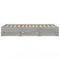 Preview: Bettgestell mit Schubladen Grau Sonoma 150x200 cm Holzwerkstoff