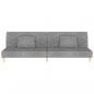 Preview: Schlafsofa 2-Sitzer mit 2 Kissen Hellgrau Stoff
