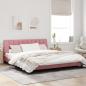 Preview: Bettgestell mit Kopfteil Rosa 180x200 cm Samt