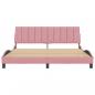 Preview: Bettgestell mit Kopfteil Rosa 180x200 cm Samt
