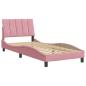 Preview: Bettgestell mit Kopfteil Rosa 90x190 cm Samt