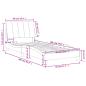 Preview: Bettgestell mit Kopfteil Rosa 90x190 cm Samt