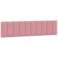Preview: Bettgestell mit Kopfteil Rosa 200x200 cm Samt