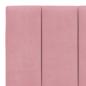 Preview: Bettgestell mit Kopfteil Rosa 200x200 cm Samt